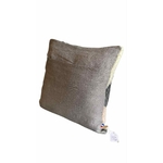 coussin lin laine gris