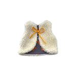 gilet laine ecru ecureuil taupe