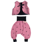 gilet eponge noire gaze rose (3)