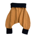 sarouel jersey gaze brodée camel noir