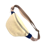 sac banane artisanal laine mouton bleu ecru velourspyrénées  (1)
