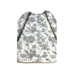 gilet long laine pyrénée ecru gaze coton oiseaux gris (3)
