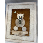 cadre ourson marron velours