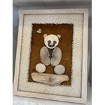 cadre ourson marron velours