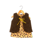 gilet laine pyrenees marron léopard enfant jupe enfant