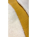 gilet laine pyrenees gaze coton jaune moutarde or
