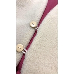 gilet laine pyrénées ecru bois de rose bouton