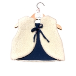 gilet laine pyrénées bebe bleu marine