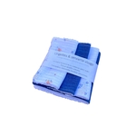 routine visage bambou coton artisanal bleu blanc fleur