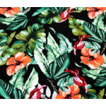 viscose feuillage tropical noir