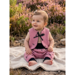 ensemble gilet sarouel gzae rose eponge noire basket