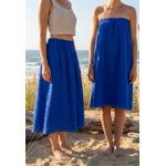 jupe 2en1 jupe longue et robe bustier plage double gaze coton