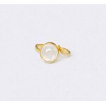 bague quartz rose argent doré1