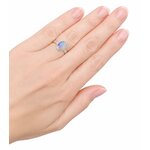 bague pierre lune facette