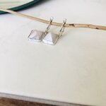 bo mini creole argent pyramide quartz rose
