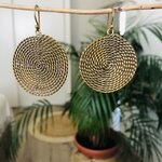 boucle oreille laiton tressé artisanal (2)