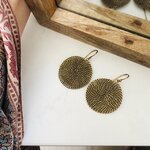 boucle oreille laiton tressé artisanal (4)