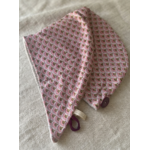 TUR16 turban bain coton bambou eventails rose
