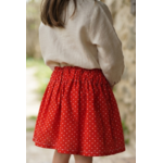 jupe fillette rouge pois blanc elastiquée festayre sud ouest