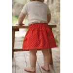 jupe bebe fille rouge pois blanc elastiquée festayre sud ouest