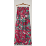 jupe longue et robe 2en1 viscose tropical rose vert artisanal  poche (2)
