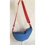 sac demi lune reversible coton artisanal france locavore denim jean