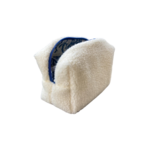 trousse toilette laine mouton moumoute ecru coraux bleu marine