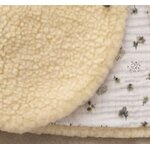 gilet laine pyrénées ecru artisanal lades pays basque gaze coton motifs naturel - Copie