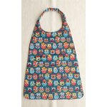 serviette cantine éponge coton bleu canard chouettes