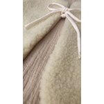 gilet laine pyrénées écru enfant gaze coton artisanal réversible  beige detail