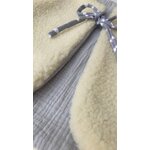 gilet laine pyrénées écru enfant gaze coton artisanal réversible gris detail