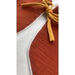 gilet gaze coton molleton bambou naturel artisanal rouille ecureuil