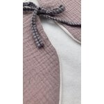 gilet gaze coton molleton bambou naturel artisanal réversible beige rosé ecru