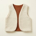 gilet laine ecrue gaze coton ecureuil 2