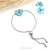 42-bracelet ajustable acier inox coeur fleur dentelle reine turquoise artisanal landes