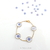 bracelet chaine inox or résine et fleurs séchées myosotis bleu (2)