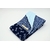 couverture bebe plaid double gaze et polaire minkee doux petites fleurs bleu marine noeuds (2)