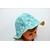 bob chapeau réversible coton enfant bébé poisson bleu turquoise jaune moutarde (2)