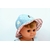 bob chapeau réversible coton enfant bébé princesses fond bleu écailles rose blanc