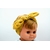 bandeau bébé fille double gaze coton artisanal créatrice francaise moutarde jaune