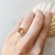 bague argent artisanal pierre citrine réglable 37