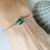 bracelet chaine argent 925 pierre emeraude