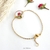 bracelet chainette inox doré fleur séchée rose cercle rond4