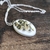 collier chaine acier inox pendentif fleur séchée lavande