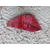 broche plume tissu artisanal recyclé rouge rose