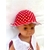 bob chapeau bébé été coton réversible artisanal petit coeur blanc rouge