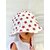 bob chapeau bébé été coton réversible artisanal étoiles rouge blanc