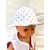 bob chapeau bébé été coton réversible artisanal petit coeur rouge blanc
