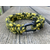 bracelet survie paracord acier inox 316 jaune noir