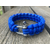 bracelet survie paracord uni bleu electrique acier inox marine 316